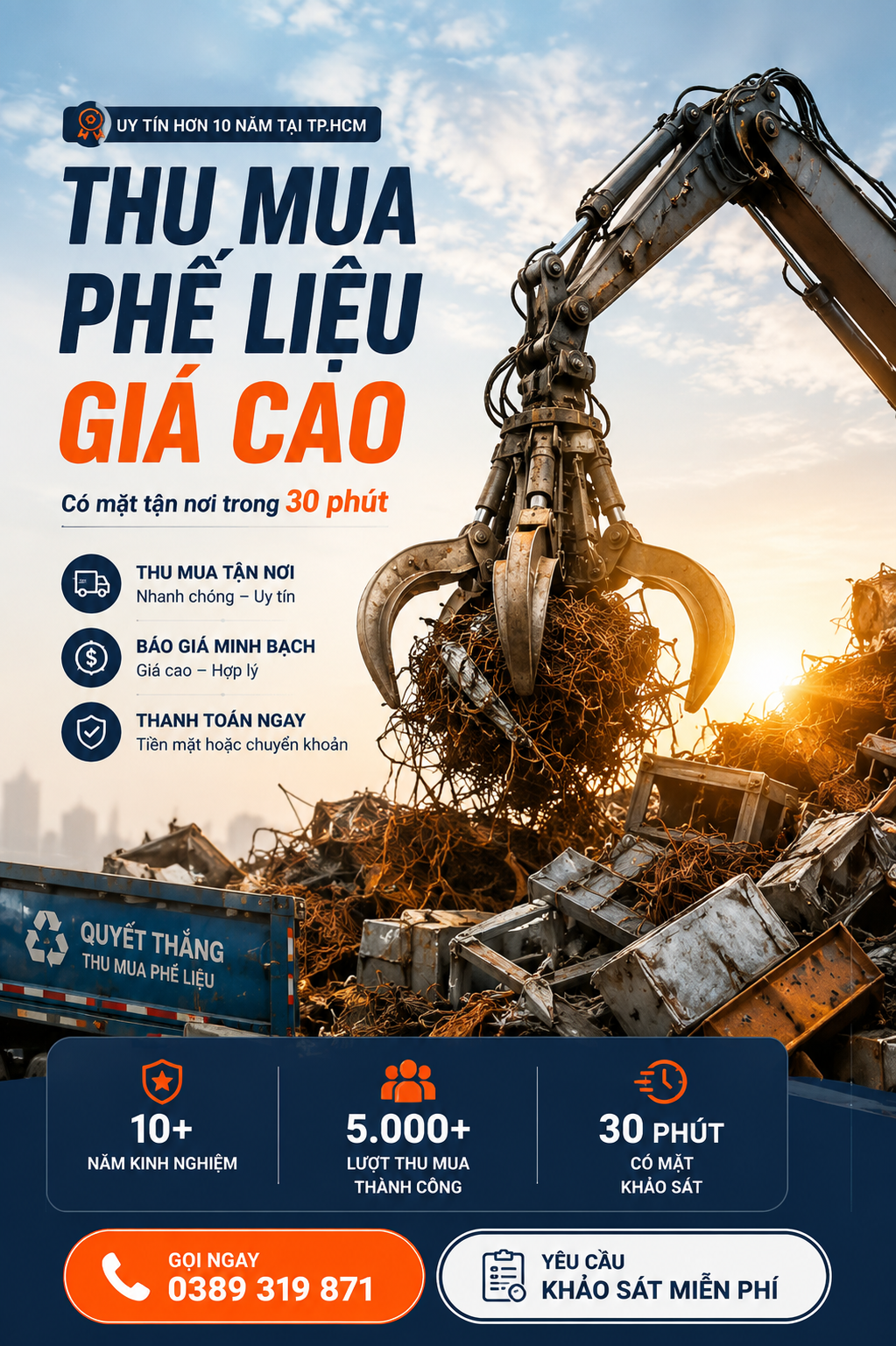 Dịch vụ thu mua phế liệu giá cao tận nơi